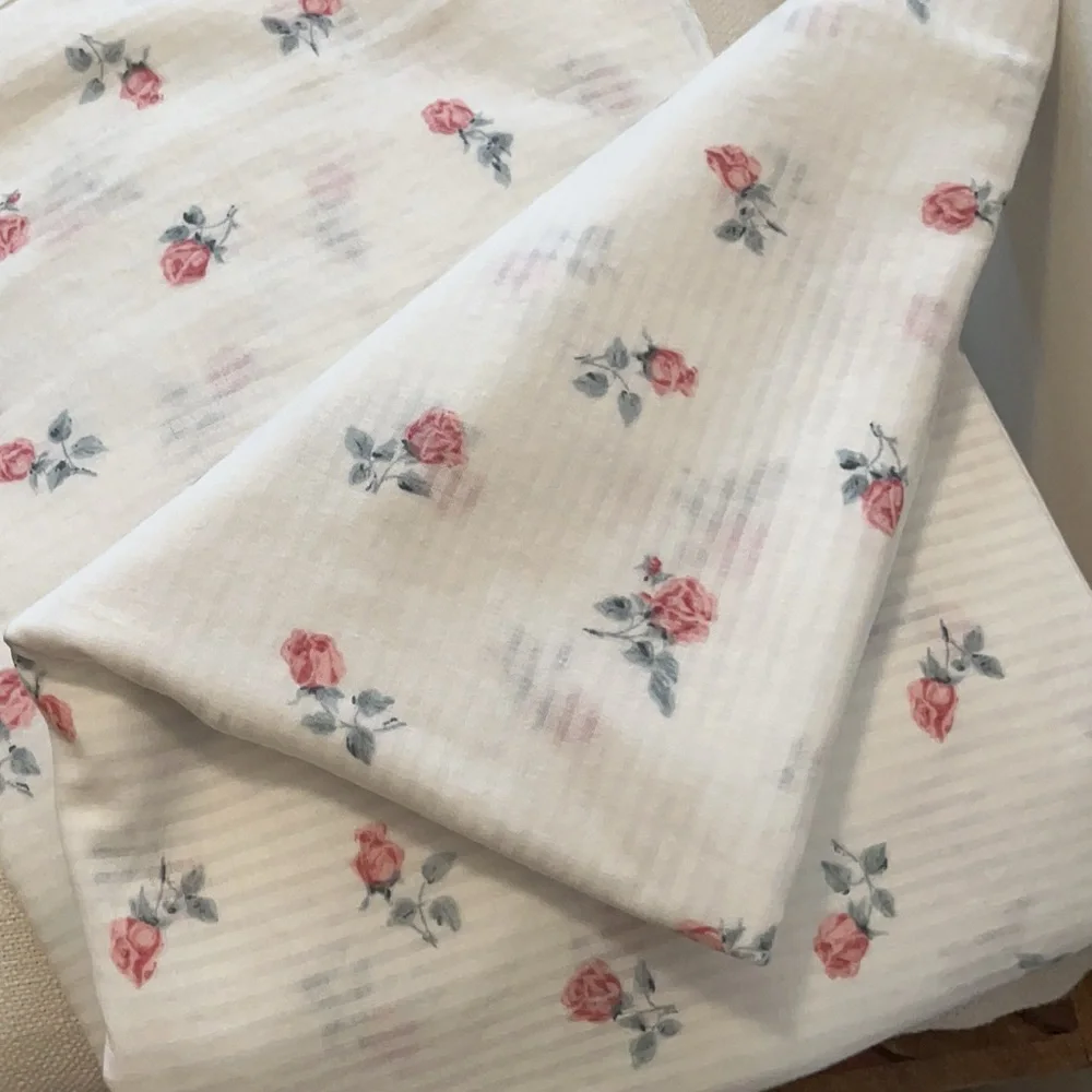 2 Vintage Shabby Chic Flat Sheets